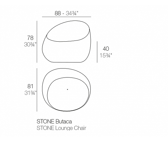 Stone lounge chair